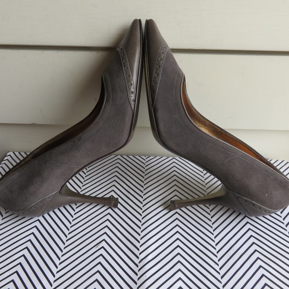 Dolce & Gabbana 6.5 Pumps Gray Leather Suede Italy - Picture 8 of 11